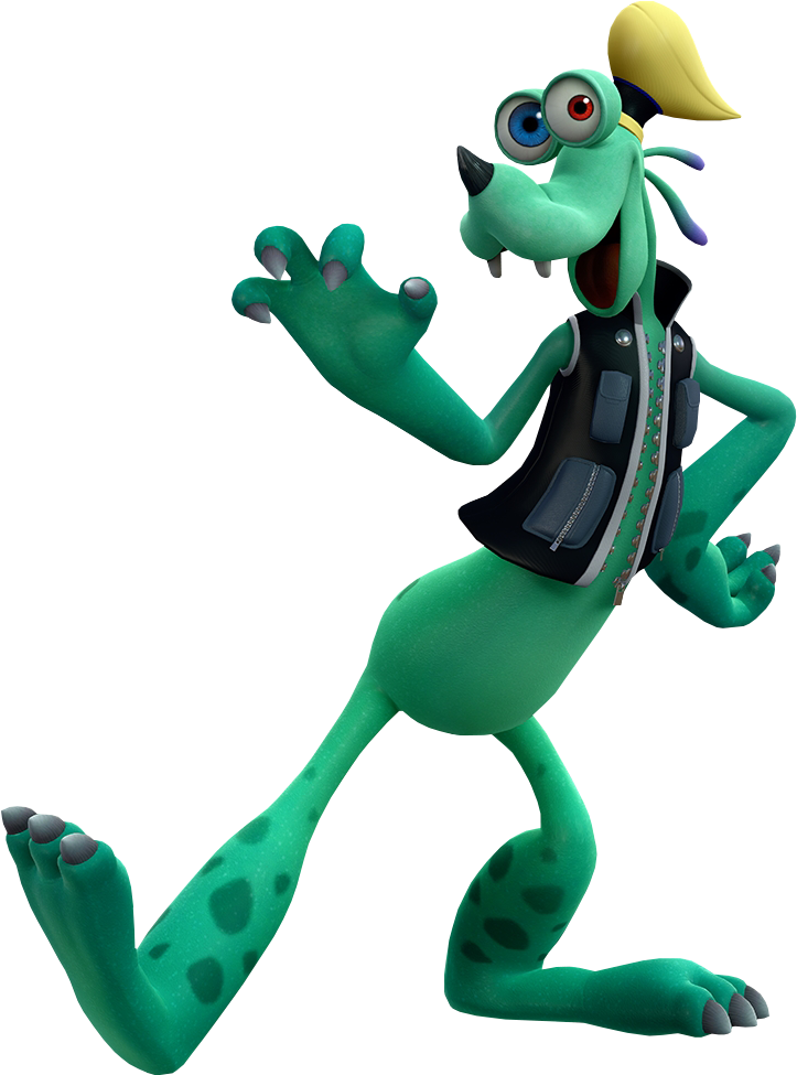 Monster Goofy - Kingdom Hearts 3 Monsters Inc Goofy Clipart (859x1063), Png Download