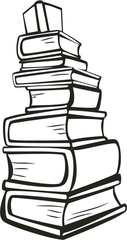 Medium Image - Out Line Of Books Clipart (420x793), Png Download