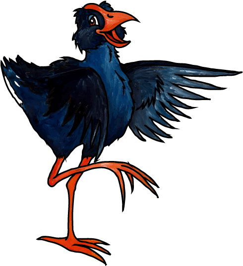 Pukeko-test - Australasian Swamphen Clipart (555x558), Png Download