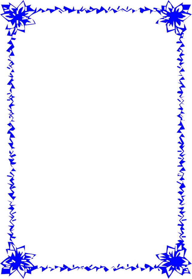 Blue Border Clip Art - Christmas Clip Art Borders - Png Download (642x930), Png Download