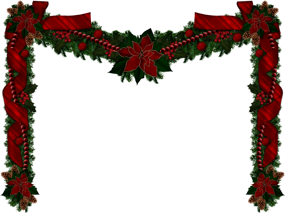 Christmas Garlands, Christmas Clipart, Rustic Christmas, - Transparent Christmas Garland Clipart - Png Download (1000x778), Png Download
