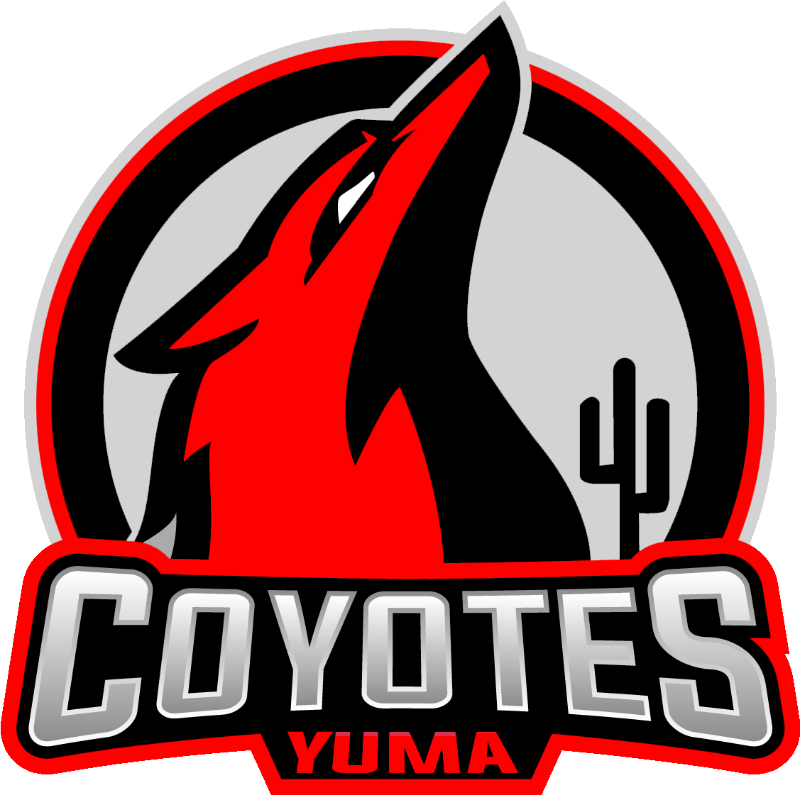 Desert Valley League Clipart Black And White - Yuma Coyotes - Png Download (1200x1200), Png Download