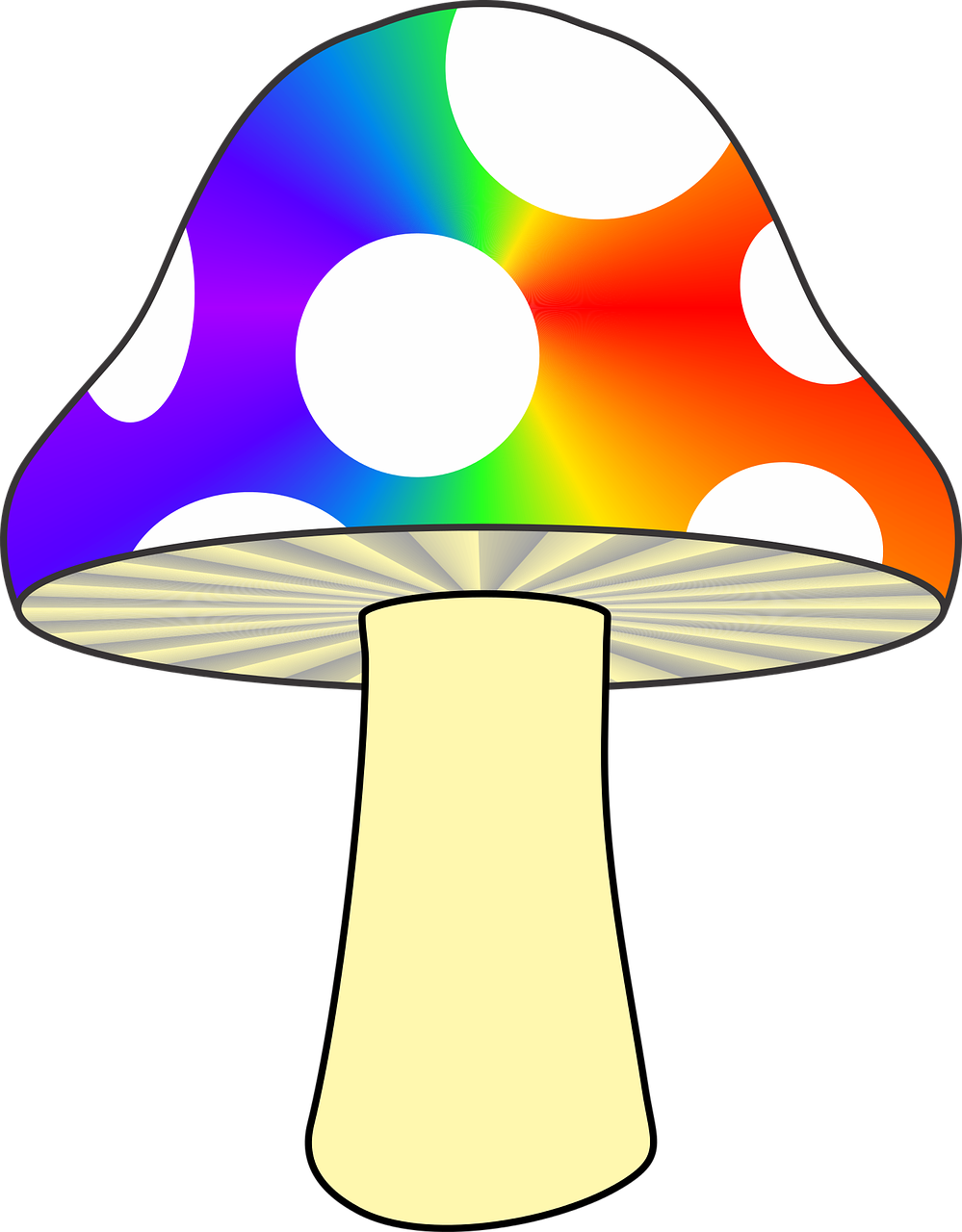 Free Cliparts Mushroom 25, Buy Clip Art - Colorful Mushroom Clipart - Png Download (561x720), Png Download