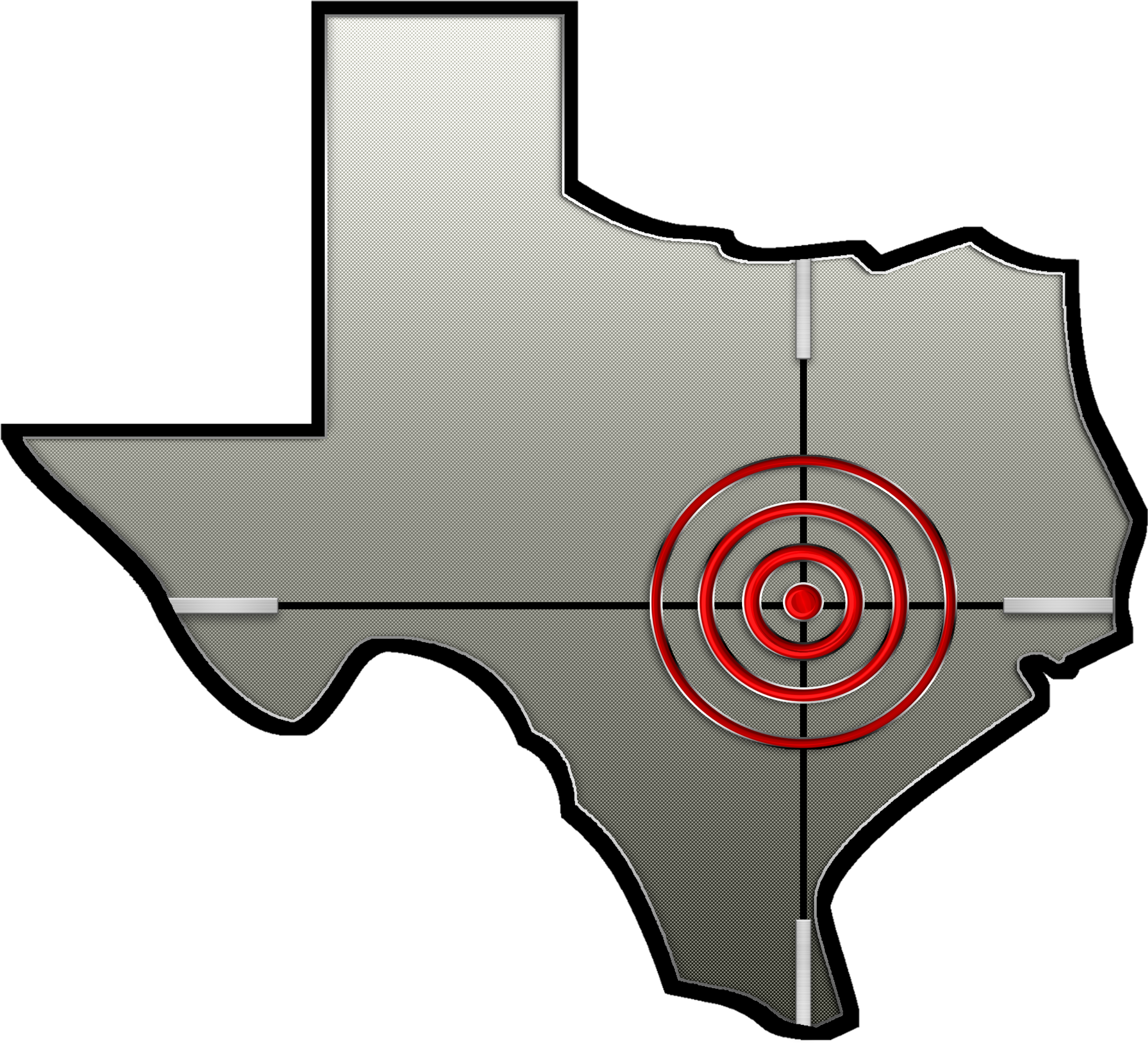 Crosshairs Texas Clipart (6206x5659), Png Download