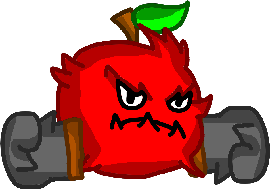 Jetpunch Apple - Cartoon Clipart (1000x1000), Png Download