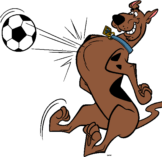 Scooby Doo Cartoon Phreek - Scooby Doo Playing Soccer Clipart (566x566), Png Download