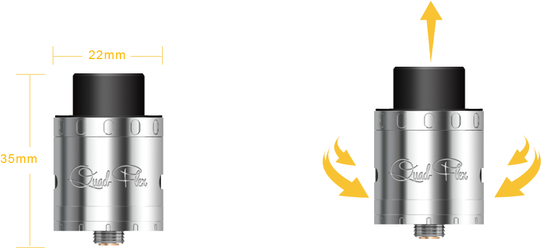 Aspire Quad-flex Rda - Aspire Dripper Clipart (1092x504), Png Download