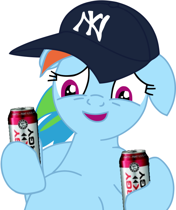 Beer Belly, Bro, Energy Drink, Hat, Jonne, New York - Rainbowdash Energy Drink Clipart (619x712), Png Download