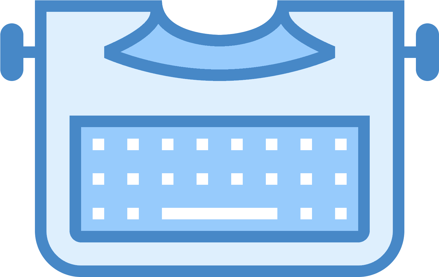 Typewriter Without Paper Icon - Icon Clipart (1600x1600), Png Download