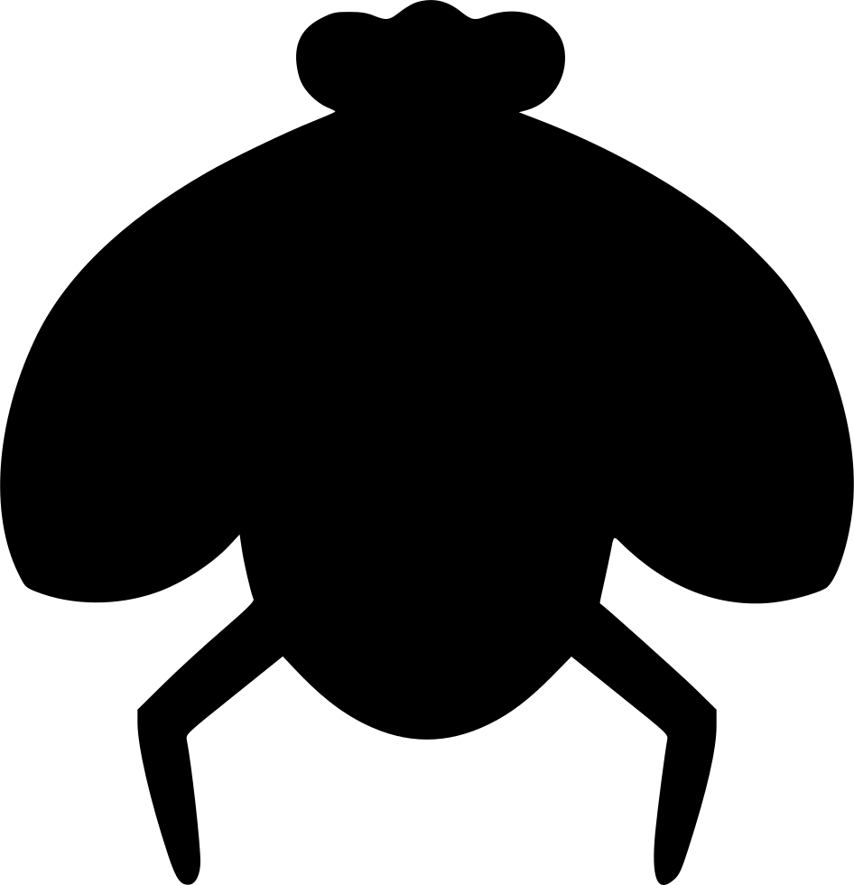 Midge Gnat Beatle Icon Free Download Png Svg Round - Black Clipart (946x980), Png Download