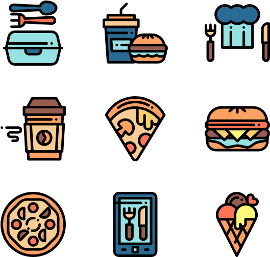 Take Away - Icon Line Art Food Delivery Clipart (600x564), Png Download