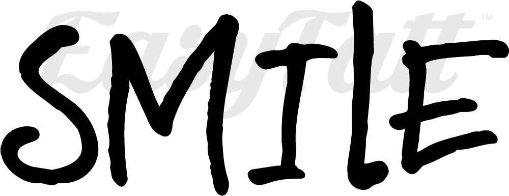 By Didi Fox Fake Tattoo, Smile - Tattoo Clipart (1000x385), Png Download