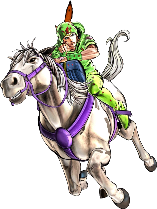 Jockey Vs Horse Gyro Zeppeli Eyes Of Heaven Clipart Full Size