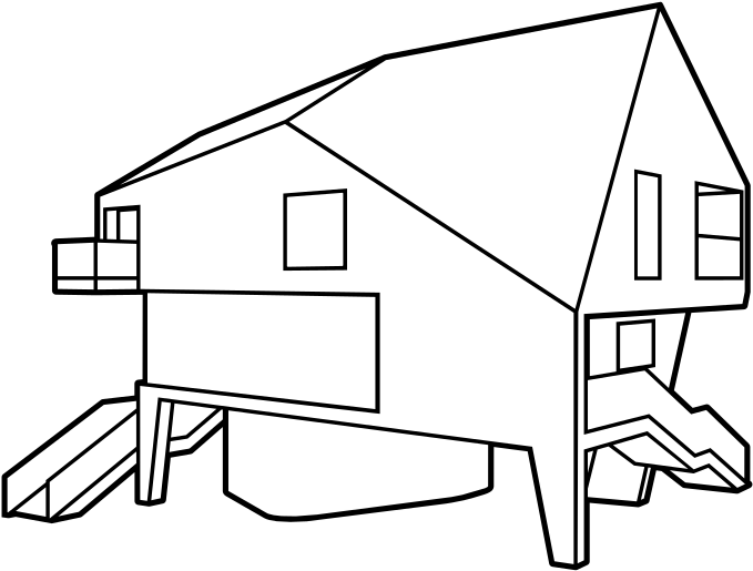 Medium Image - Budovy Omaľovánky Clipart (800x566), Png Download