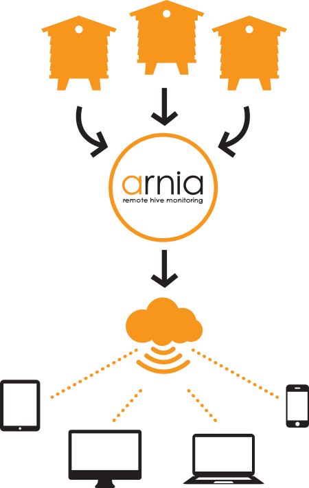 Hive Monitors - Beehive Monitoring System Clipart (450x711), Png Download