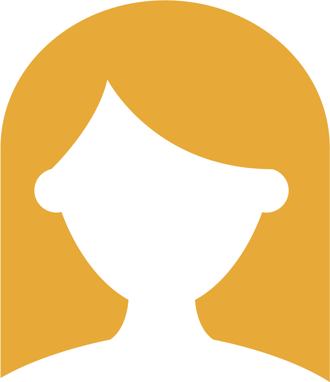 Long Hair Golden Retro - Straight Hair Clipart Png Transparent Png (1500x1500), Png Download