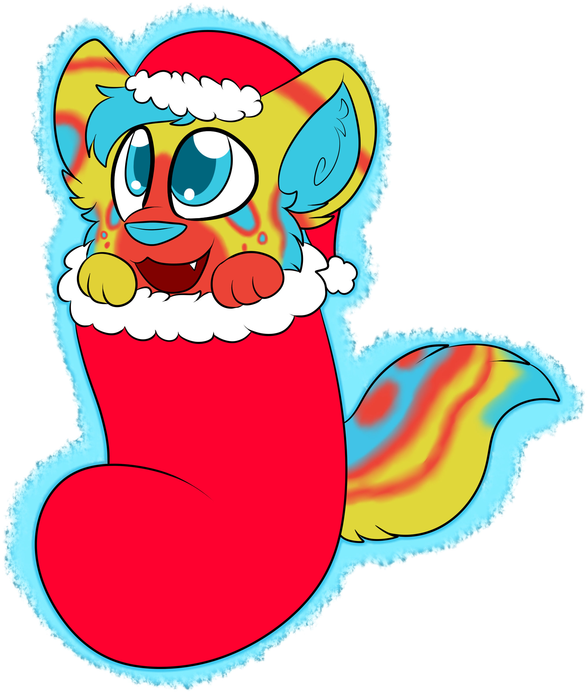 Hyena In A Sock~ Co - Cartoon Clipart (2052x2400), Png Download