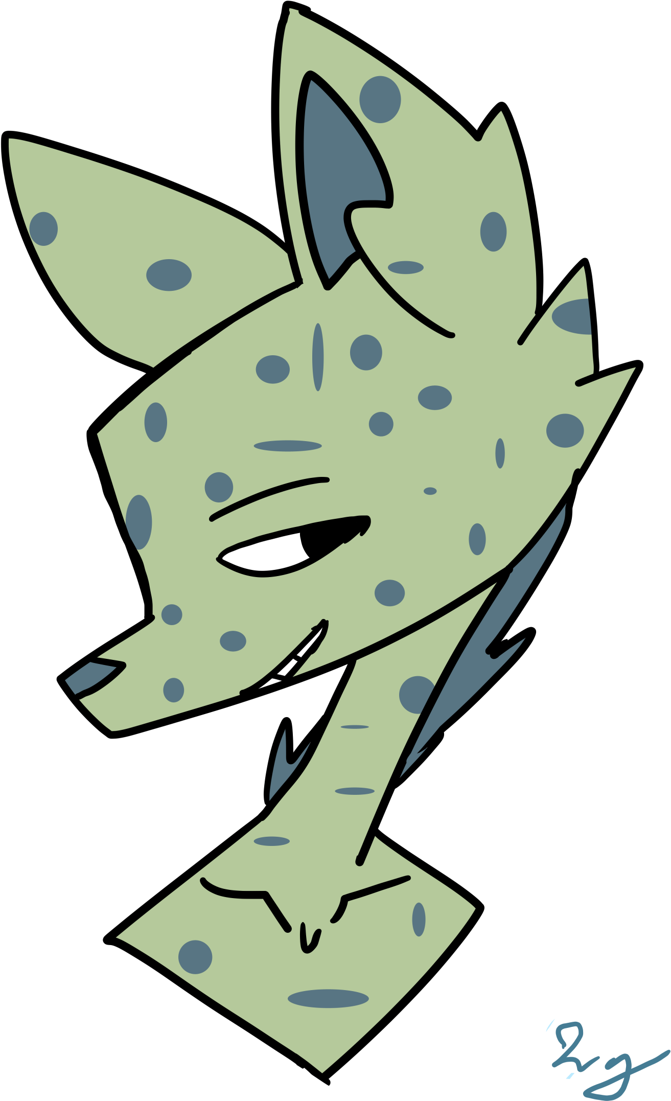 Dumb Little Hyena - Cartoon Clipart (2000x2200), Png Download