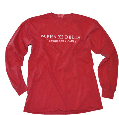 Alpha Xi Delta Longsleeve Red Front - Red Front Clipart (615x615), Png Download