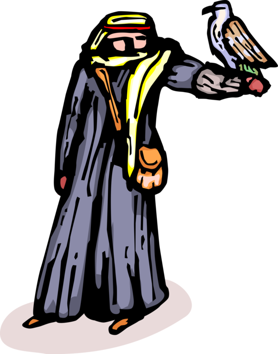Vector Illustration Of Middle Eastern Arabian Man With Clip Art Png Download Full Size Clipart 1667280 Pinclipart