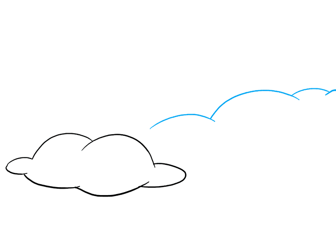 How To Draw Sky - Line Art Clipart (680x678), Png Download