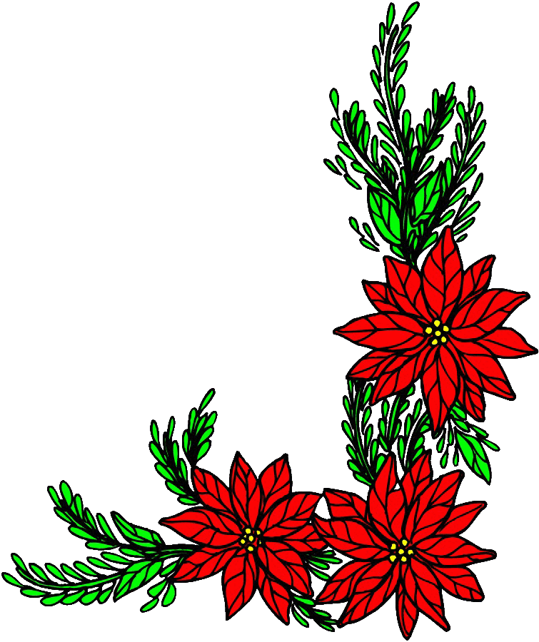 Poinsettia Merry Christmas Yard Sign Clipart (755x900), Png Download