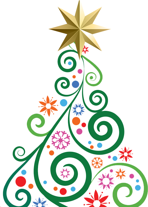 Bsc Christmas Bazaar - Clipart Modern Christmas Tree - Png Download (716x671), Png Download