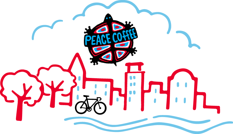 Illustration Of Peaceful Minneapolis Cityscape - Peace Coffee Organic Fair Trade Birchwood Blend Ground Clipart (800x459), Png Download