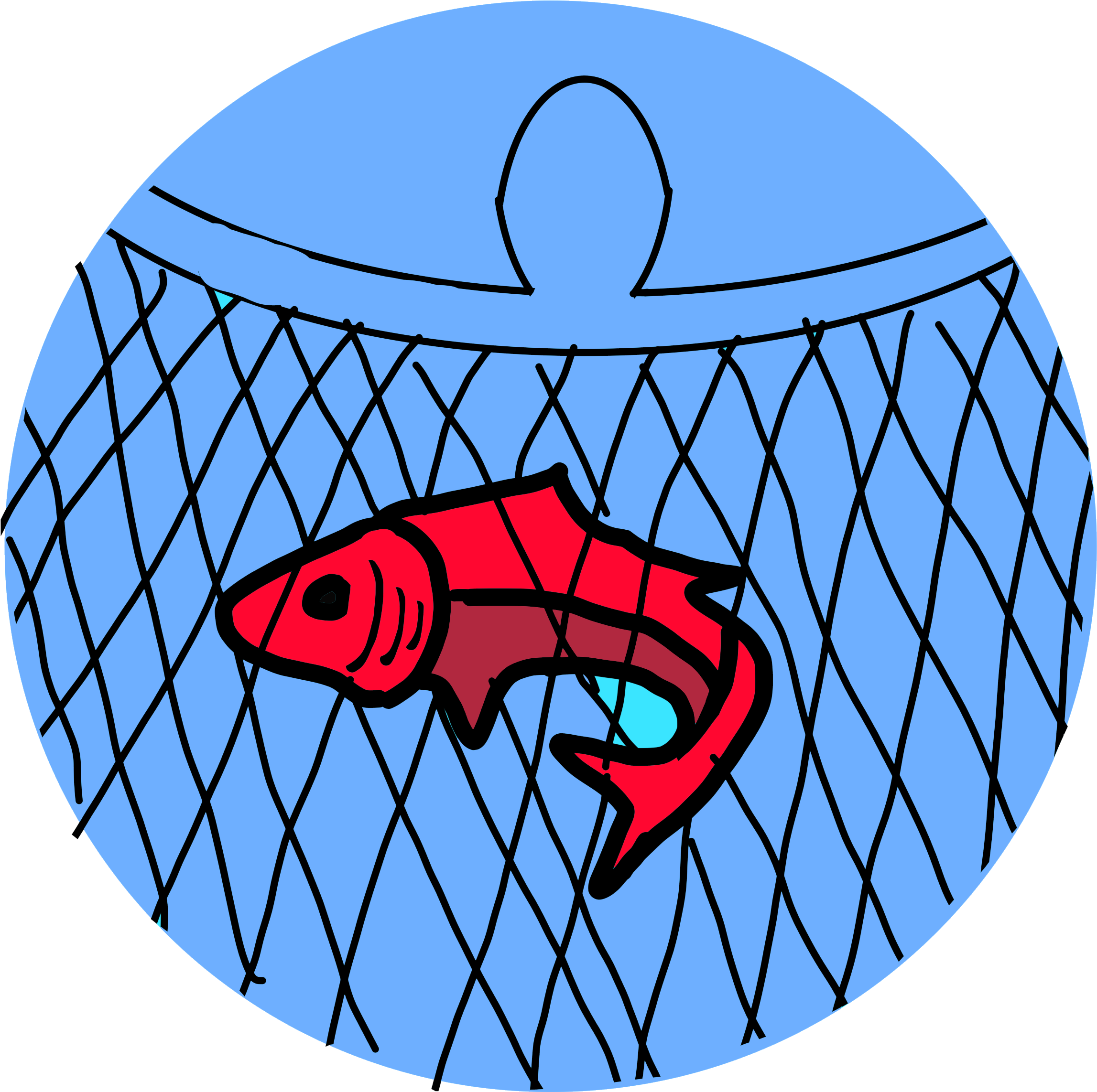 Gill/ Trammel Netting - Gillnetting Clipart (2550x3300), Png Download