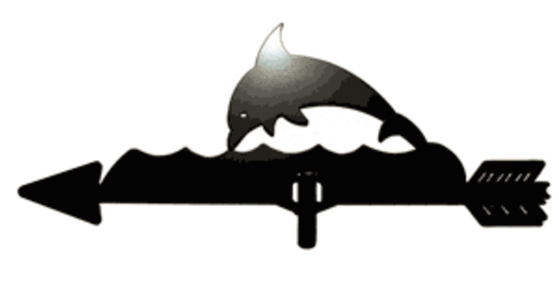 Dolphin Weathervane - Good Directions Weathervane Clipart (800x600), Png Download