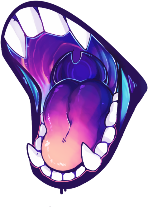 2 New Fang/teeth Stickers - Fang Clipart (500x709), Png Download