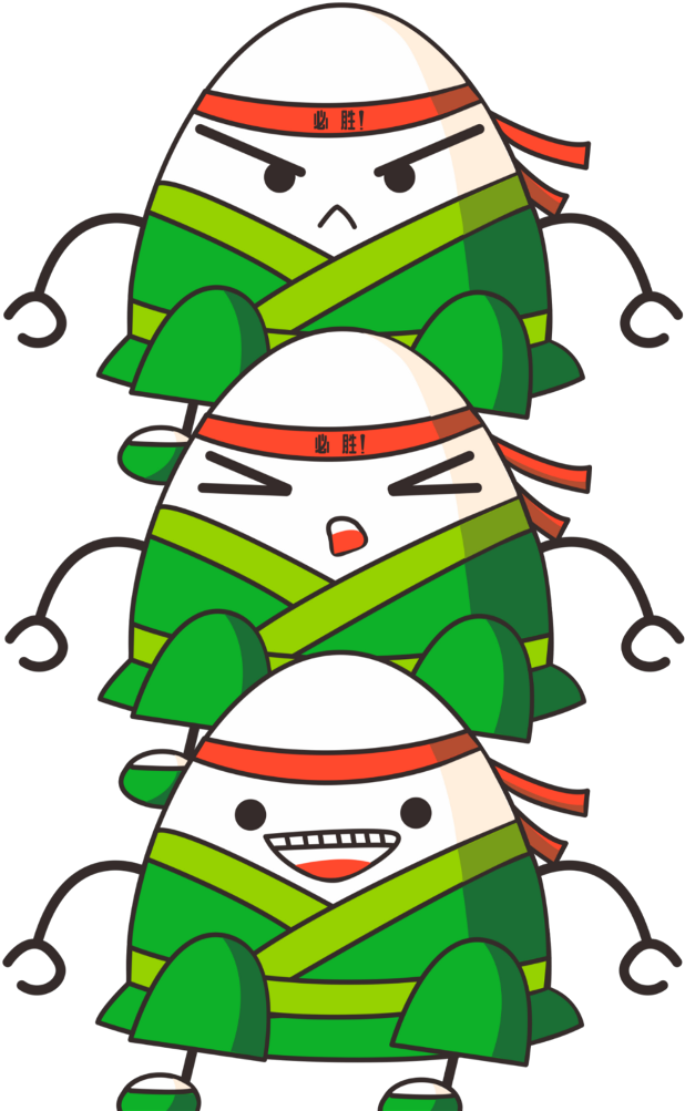 Ftestickers Scdumpling Dumplings Clipart Cartoon Cute - Zongzi - Png Download (1024x1024), Png Download