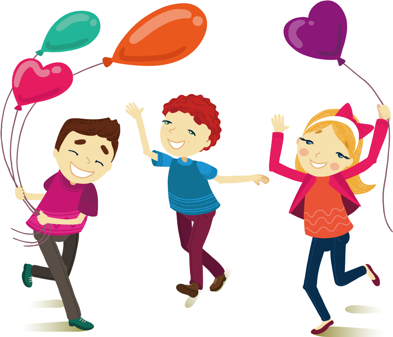 Cartoon Illustration Friends Playing With Outdoors - Friendship Day To Best Friend Clipart (1500x1500), Png Download