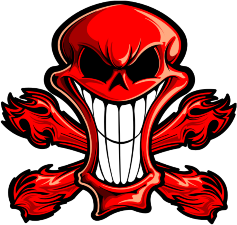 Red Skull Cartoon Clipart (1024x1024), Png Download
