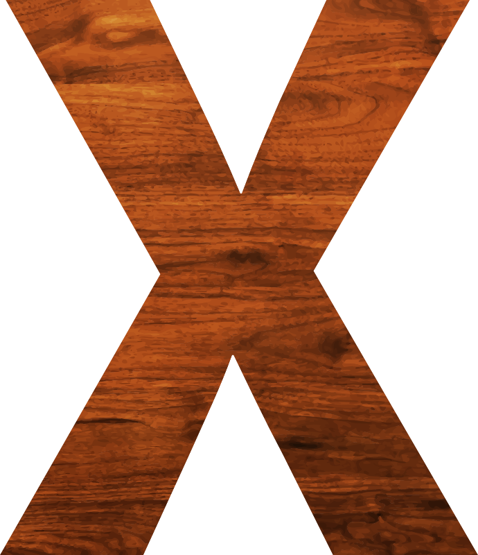 Medium Image - Letter X Brown Clipart (690x800), Png Download