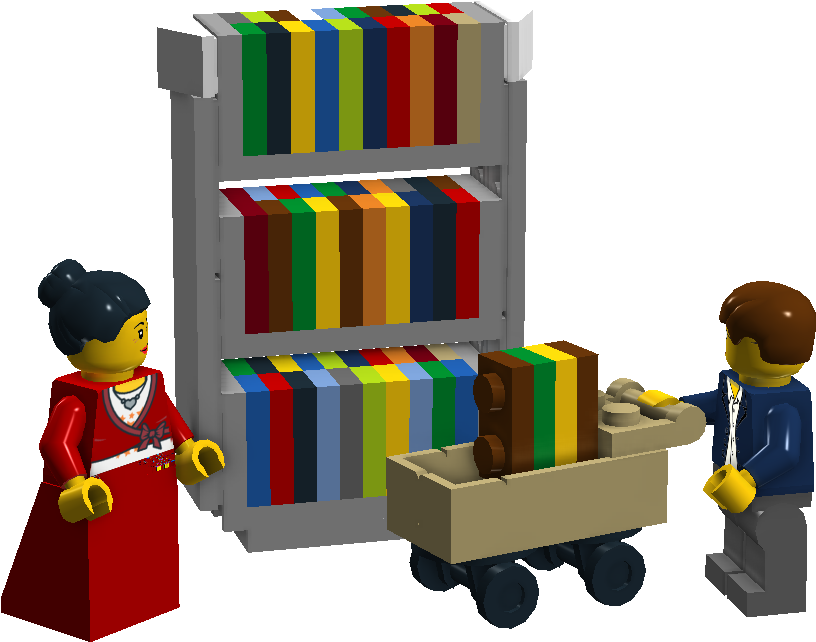 Librarians Shelving Books - Play Clipart (1424x841), Png Download