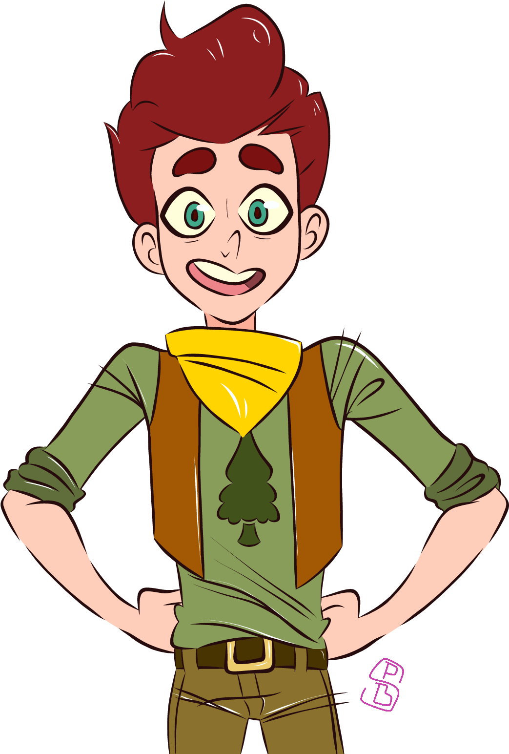 David Smiles, Putting His Hands On His Waist And Seeming - Waist Clipart (1200x1568), Png Download