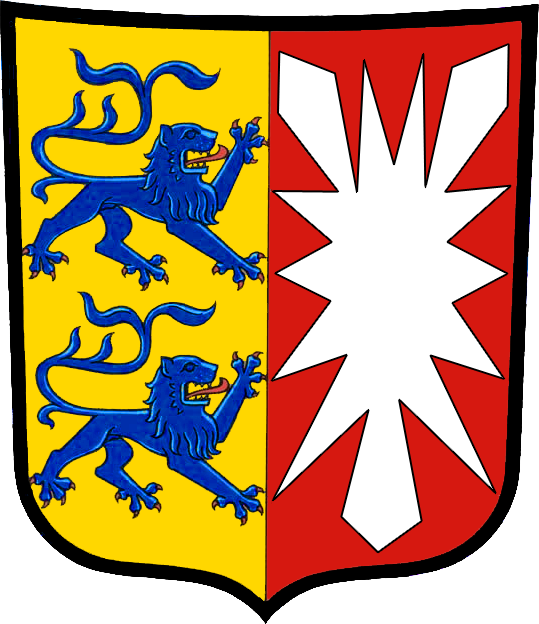 Holstein - Schleswig Holstein Wappen Clipart (539x624), Png Download