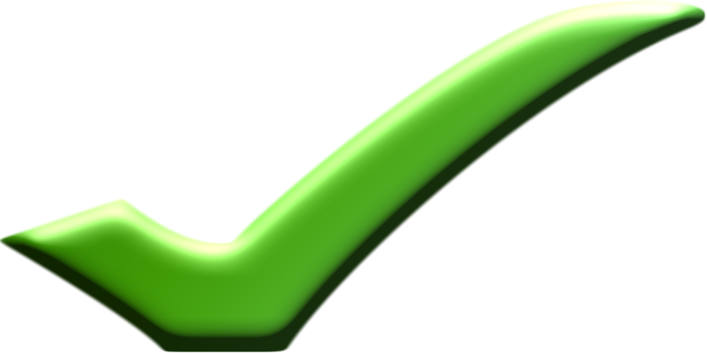 Elongated Checkmark - Check Mark Clipart (1000x500), Png Download