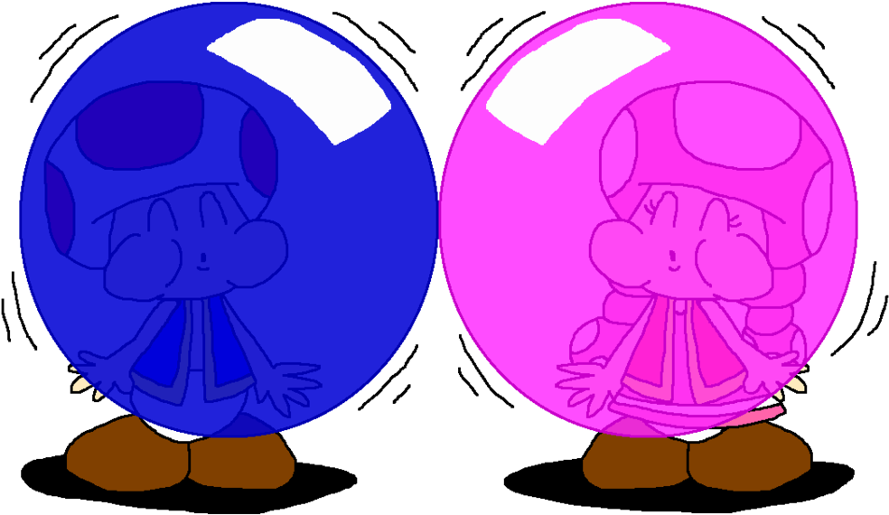 And Toadette Blows More Color Bubbles By - Color Clipart (1024x628), Png Download