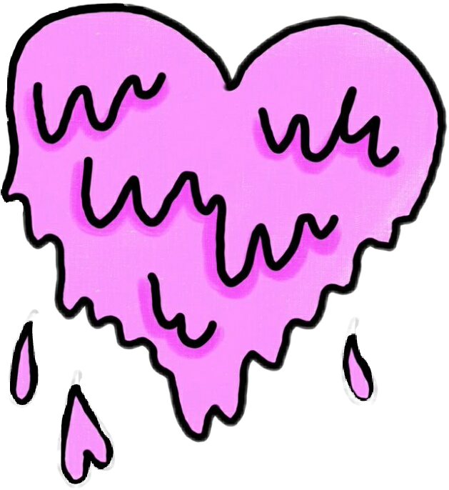 Heart Paint Pastelgoth Bleedpink - Slime Png Clipart (629x686), Png Download