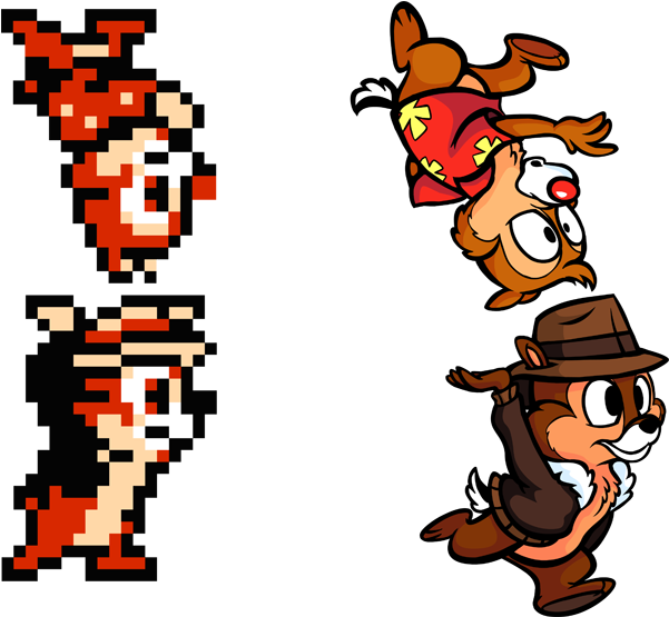 Download - Chip And Dale Sprites Clipart (640x594), Png Download