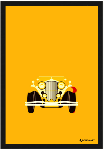 Vintage Car Framed Wall Art - No206 My The Great Gatsby Minimal Movie Poster Canvas Clipart (527x600), Png Download