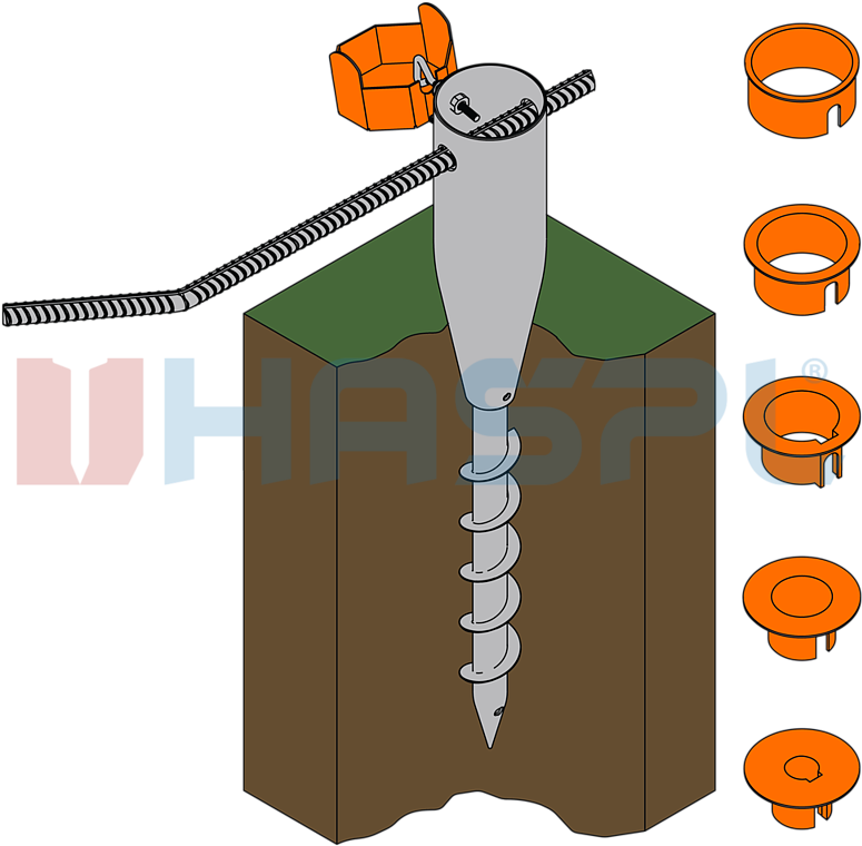 Ground Screw Circular 26-55x560 - Screw Clipart (800x800), Png Download