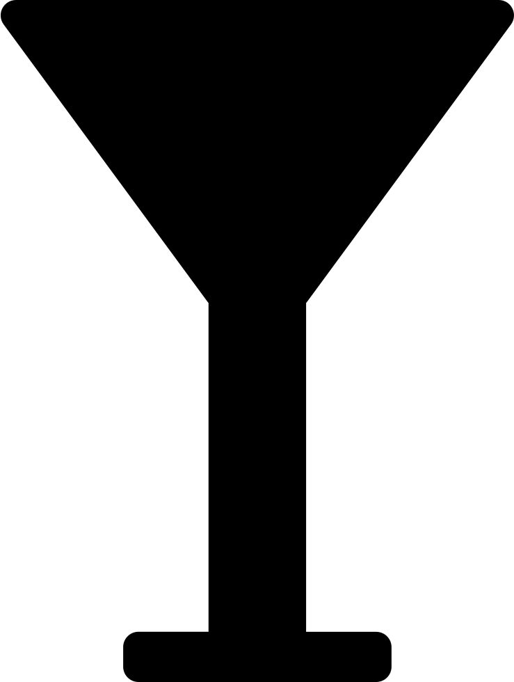 Cocktail Glass Silhouette Comments - Filter Svg Clipart (739x980), Png Download