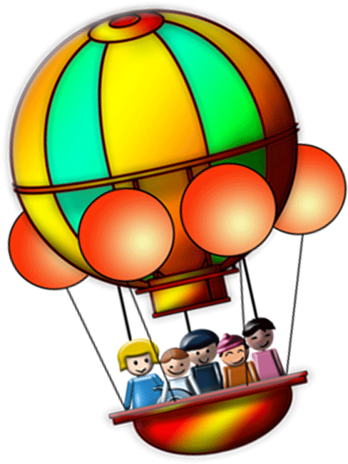 Overcome Barriers - - Hot Air Balloon Clipart (558x694), Png Download