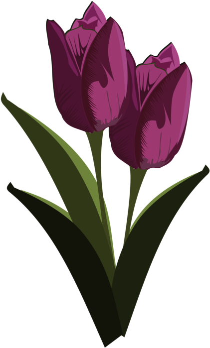 Tulip Download Mosseruds Gf Pixel Art - Tulips Flower Clip Art - Png Download (750x750), Png Download