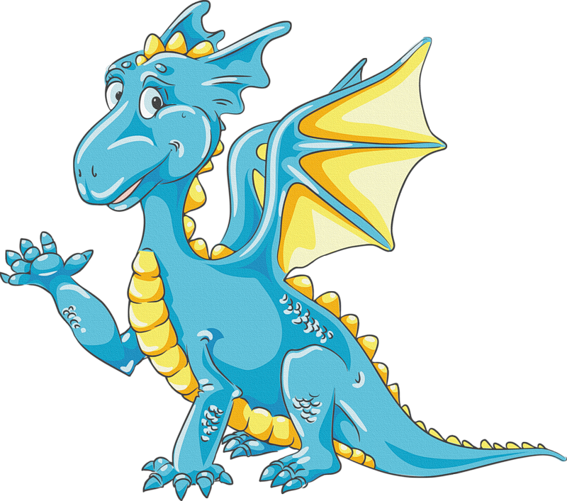 Ch B *✿* Castillos Y Dragones ✿ Butterfly Fairy, Dragon - Blue And Yellow Dragon Clipart (800x707), Png Download