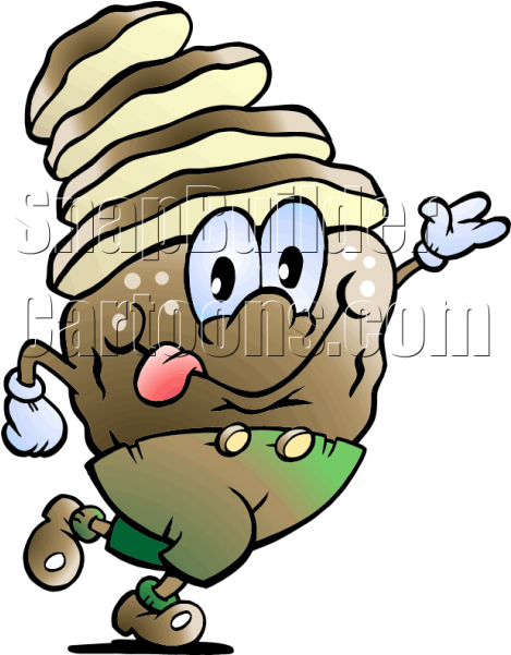 Potato Slice Cartoon Clipart (600x600), Png Download