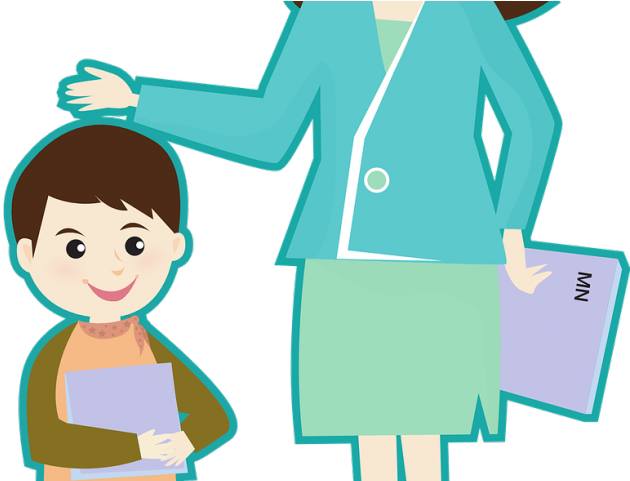 Teacher Clipart Transparent Background - Teacher And Student Clip Art - Png Download (640x480), Png Download